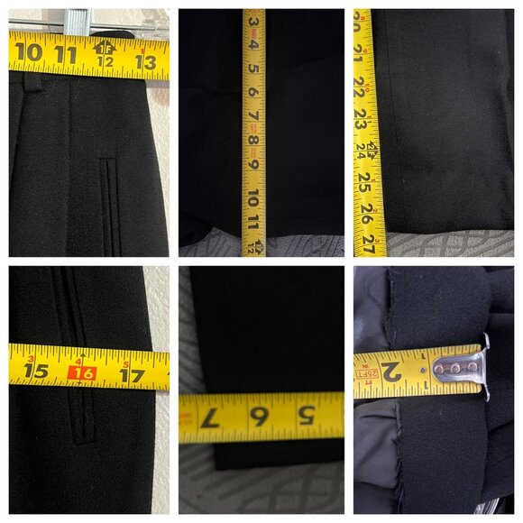 Talbots Women Black Wool Blazer & Pants Suit Set Size 4 Professional Office Goth - Picture 9 of 16